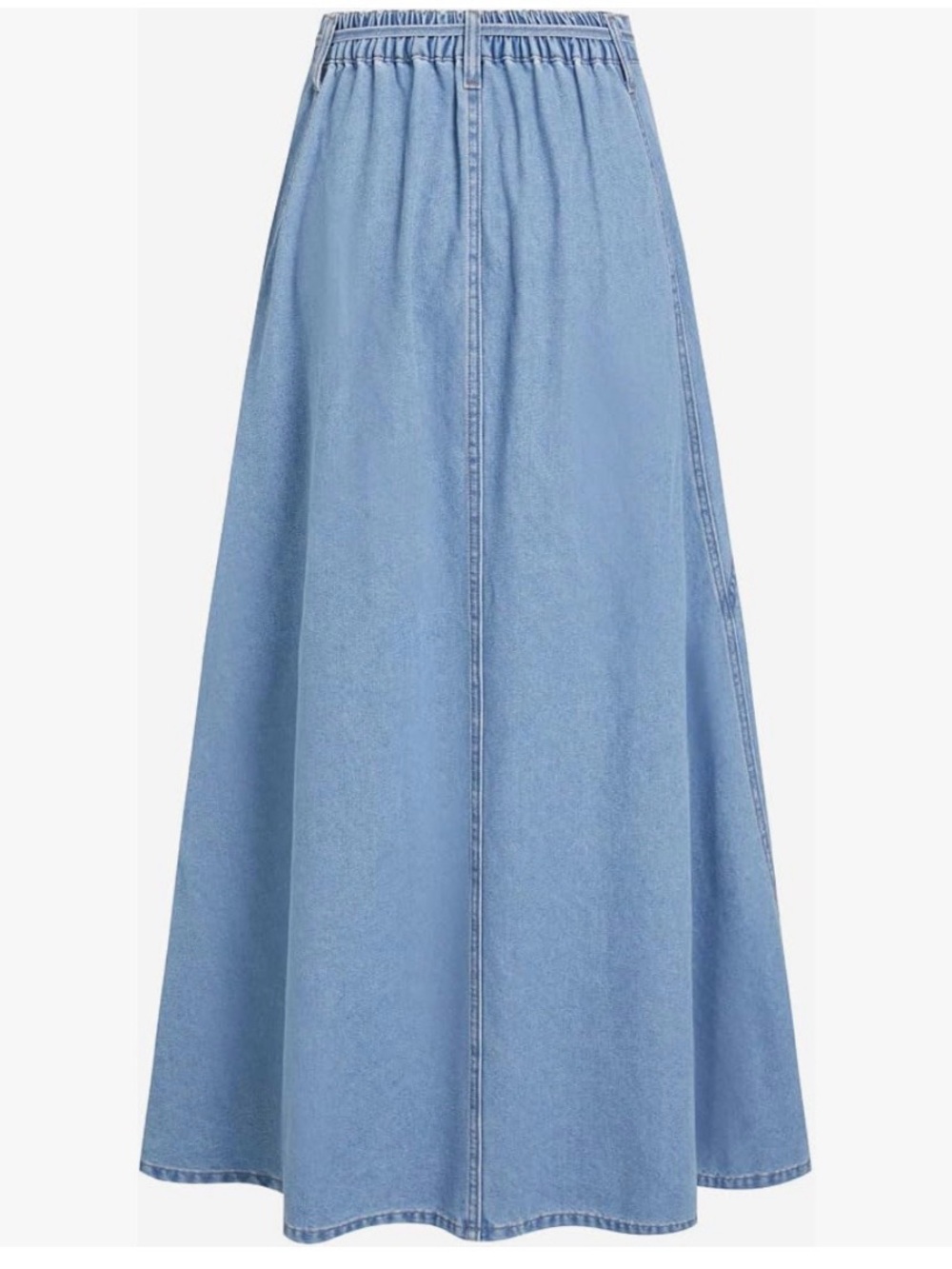 CIDER Light Blue Denim A-Line Maxi Skirt NEW LARGE - Picture 4 of 6
